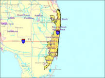 ¿Cuáles son los condados del Sur de la Florida?