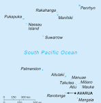 Las Islas Cook en el Océano Pacífico.