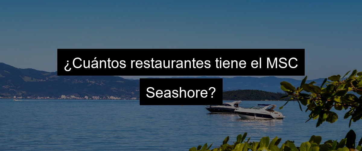 ¿Cuántos restaurantes tiene el MSC Seashore?