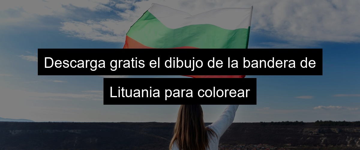 Descarga gratis el dibujo de la bandera de Lituania para colorear